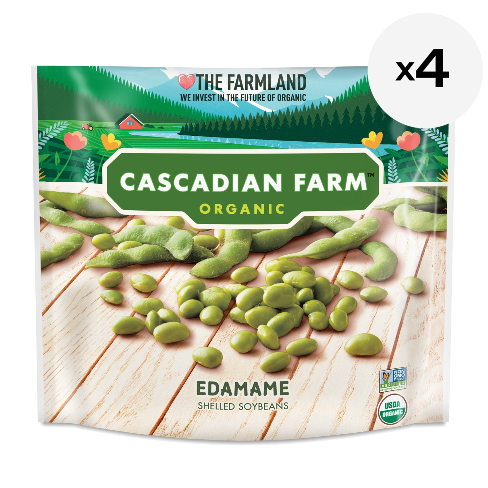 Cascadian Farm Organic Whole Edamame, 4 Pack
